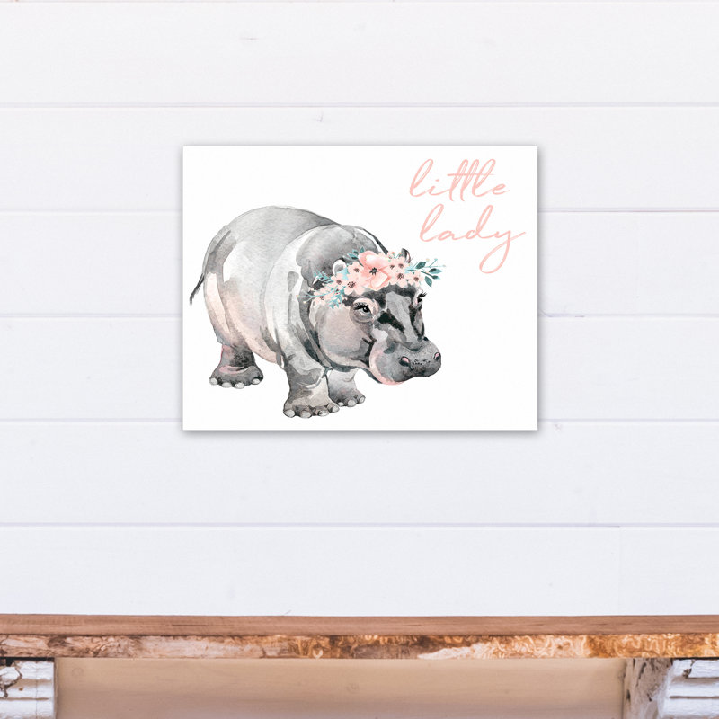Art sur toile little lady hippopotame Mesa