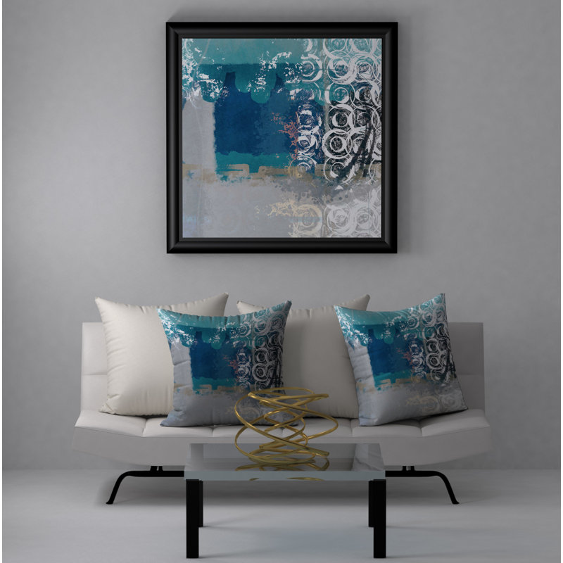 Housse de coussin décorative carrée/insert, 18 po x 18 po