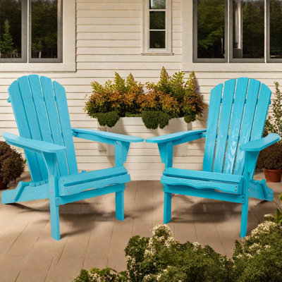 Chaise de patio pliante en bois Adirondack