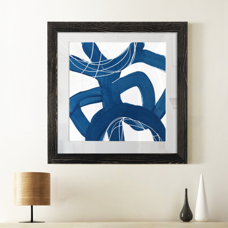 "Spool V", reproduction d’art sur papier, Cadre noir, H 31,5 po x l 31,5 po x P 1,5 po