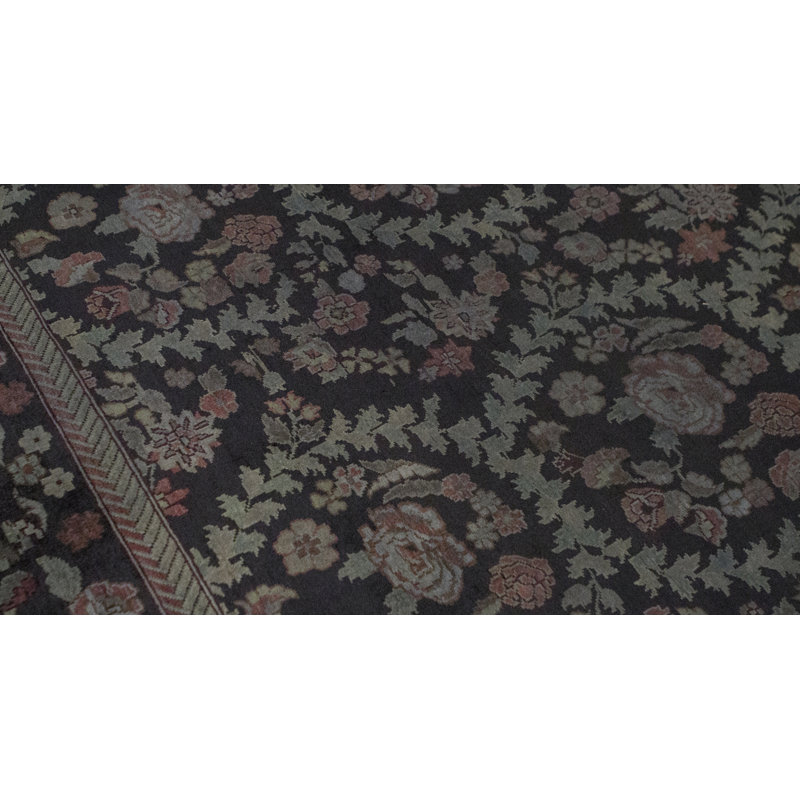 Hand-Knotted High-Quality Black Area Rug