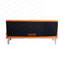 Canapé-lit de bureau 67 po en cuir orange double pliable avec table basse 67 po