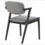 Chaise de salle à manger brune, grise et noire (ensemble de 2)-1704906631