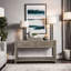 Table de canapé Bridgevine Home Cypress Lane de 54 pouces, aucun assemblage requis, finition chêne blanc
