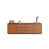 Orange / bois brun foncé