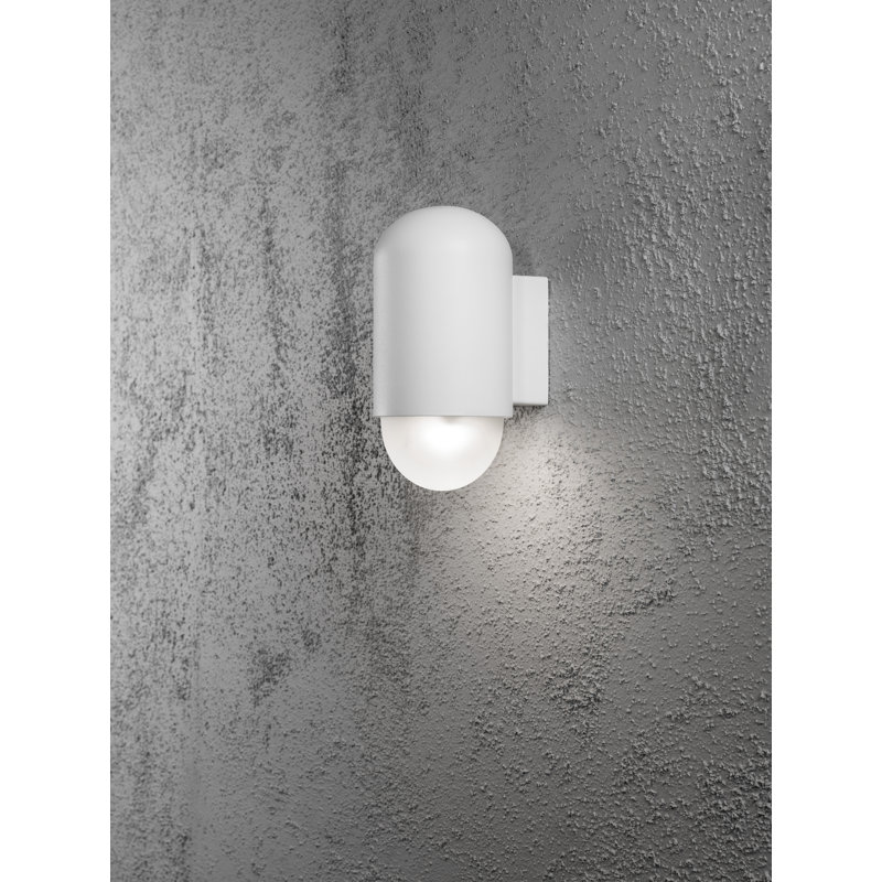 Integrated LED Outdoor Armed Sconce, White