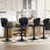 Swivel Upholstered Adjustable Height Bar Counter Stool with Metal Frame (Set of 4)