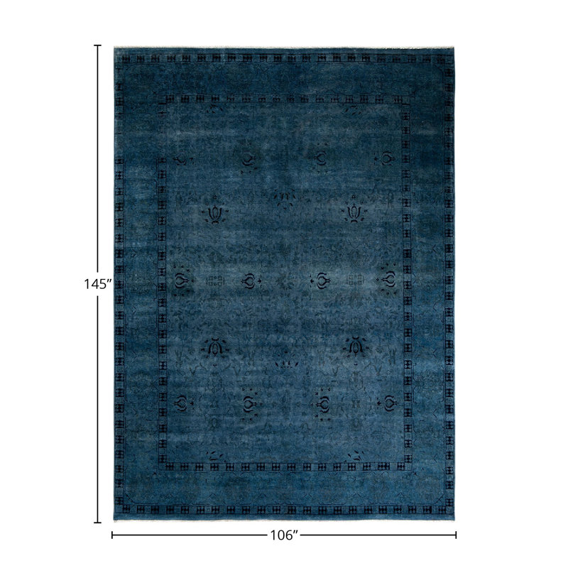 Tapis bleu / gris 8 pi 10 po x 12 pi 1 po Clorisa