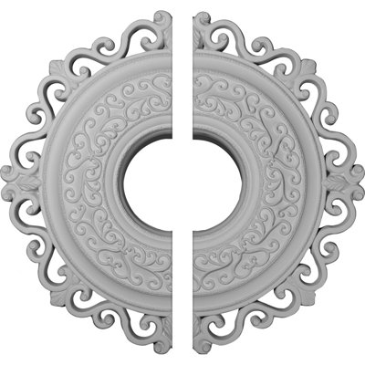 Endurathane Orrington Ceiling Medallion, 22"OD x 6 1/4"ID x 1 3/4"P (Fits Canopies up to 6 1/4"), Two Piece, Factory Primed