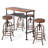 Jinhee 4 - Person Pine Solid Wood Top Four Leg Dining Set