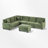 Upholstered L-Shaped Sectional With A Movable Ottoman-1298529826