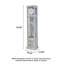 76.38 in. H Glass and Solid Wood Floor Clock