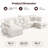 148" Down Cloud Couch, Oversized Modular Comfy Sofa for Living Room, U Shaped Sectional Couches with Detachable Sofa Cover, Storage Ottoman-60417067