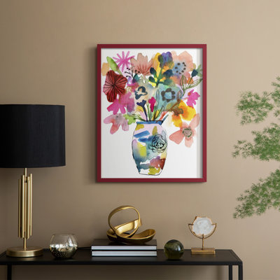Linear Bouquet I Framed Print - Solid Wood