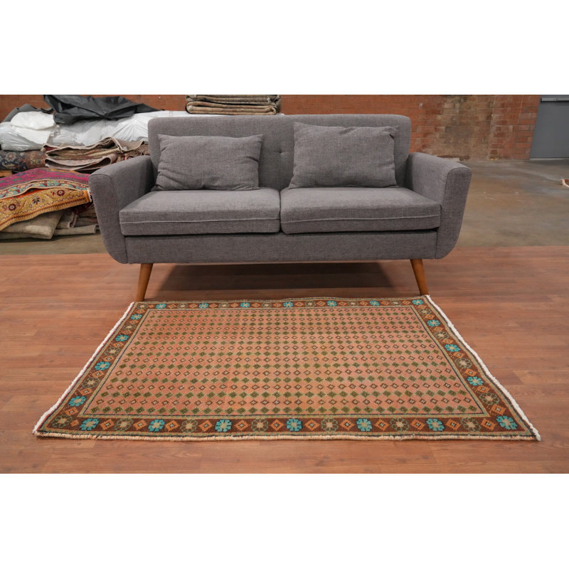 Tapis traditionnel rétro géométrique 3 x 5