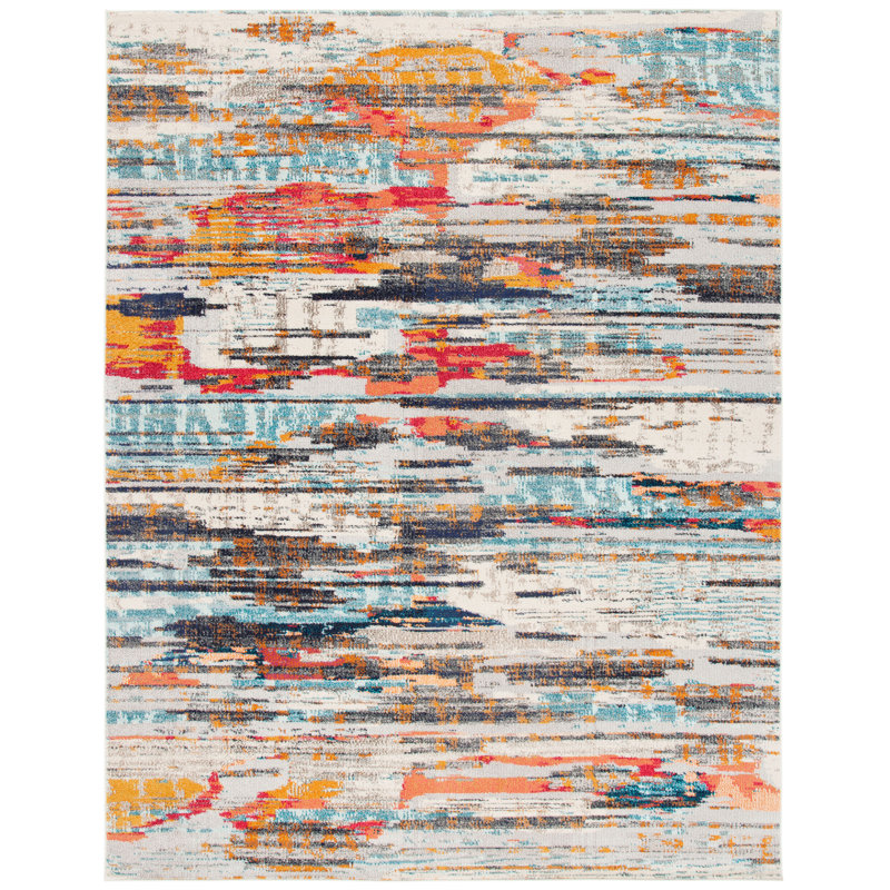 Riccio Abstract Ivory/Multi Area Rug, Rectangle 10' x 14'