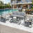 All-Weather 4-Piece  Aluminum Patio Furniture Set, 5-Seat Conversation Sofa With 10 Inches Extra Thick Back Cushions And Glass Table-525139902