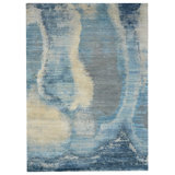 Canterbury Abstract Area Rug in Blue