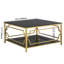 Table basse carrée en verre trempé 33,5 po Emil-126604805-126604806