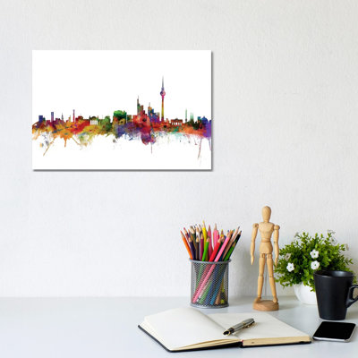 Berlin, Germany Skyline by Michael Tompsett - 1 Piece Wrapped Canvas Wall Art