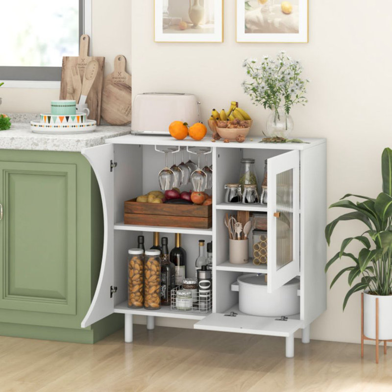 Buffet de cuisine avec porte-lunettes pour le salon et la salle à manger