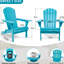 Chaise pliante en bois massif turquoise et grain, siège pré-assemblé, convient pour la cour, le patio, la pelouse, la protection à double revêtement en bleu, idéale, résistance aux intempéries