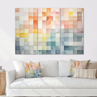 Multicolor Cubes Patterns II - Geometric Wall Art