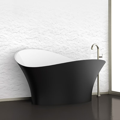 Vivian 68.9'' x 31.1'' Soaking Bi-Mat Bathtub