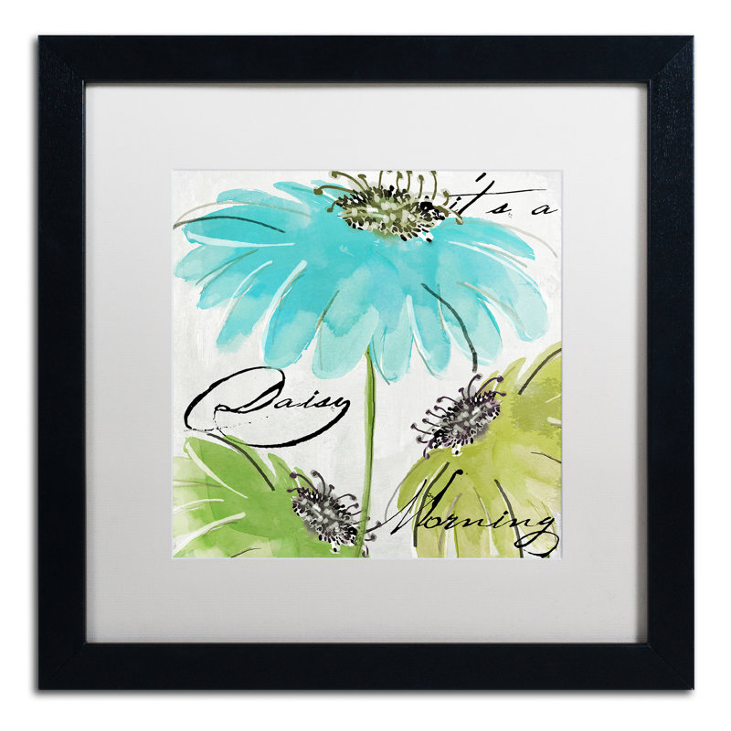 Jadaya «Daisy Morning II», impression encadrée, Blanc, H 16 po x l 16 po x P 0,5 po, Cadre noir