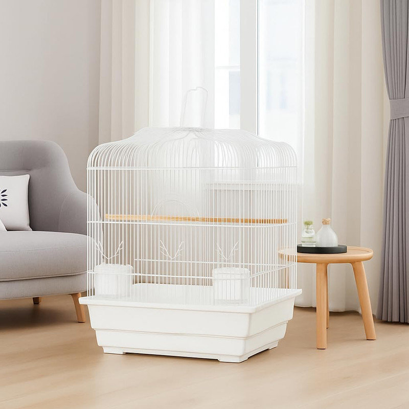 Travel Bird Cage 20.5×18.1×14.2in Portable Birdcage with Handle and Perches for Small Parrots Canaries Cockatiels Lovebirds Finches Budgies Conures