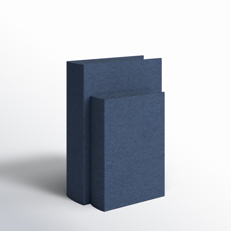 Ensemble de 2 boîtes à livres Aiyanna, Marine