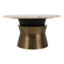 Ensemble de 2 tables basses et tables d'appoint modernes avec plateau en métal et base en métal Ernstfried