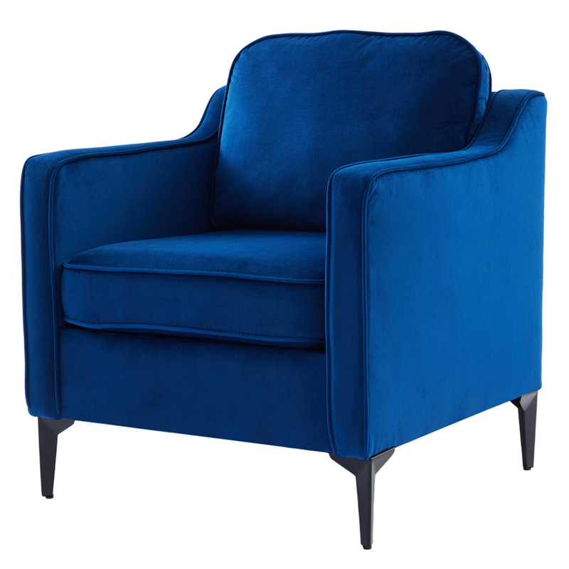 Modern Single Armchair, Blue