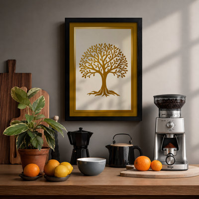 Golden Tree Botanical - Framed Print
