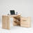 Cuuba 55.12" L-Shaped Modular Writing Desk with Storage Cabinet-232940064