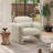 Dylan Modern Upholstered Barrel Armchair, Cream White