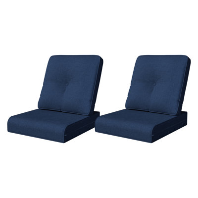 2 Sets Outdoor Patio Cushion, 2 Seat & 2 Back Cushion with 6 Optional Colors