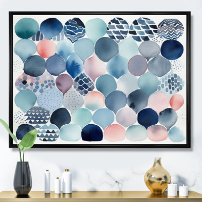 Amiyah «Blue Mapped Abstract», impression sur toile
