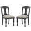 Ensemble de 2 chaises de salle à manger rembourrées Mid-Century