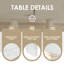 Rectangle Double Pedestal Dining Set with Cream Style Dining Table-74849900-74849811