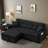 3 In 1 Convertible Sleeper Sofa Bed With Reclining Backrest, Pillows And Side Pockets-1096846723