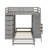 Twin-Over-Twin Bunk Bed Integrated With LED Lighting-114446972