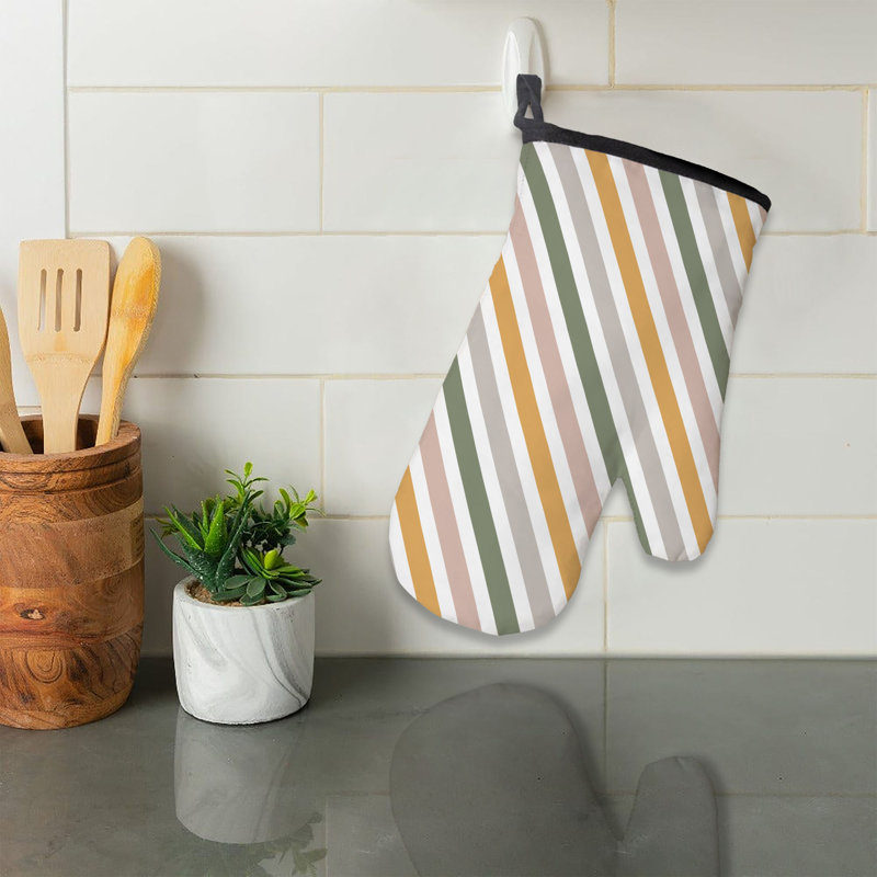 Bee Joyful Patterns Oven Mitt Cotton Twill