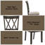 Ensemble de chaises d'appoint 40 "Krébiel (ensemble de 2)