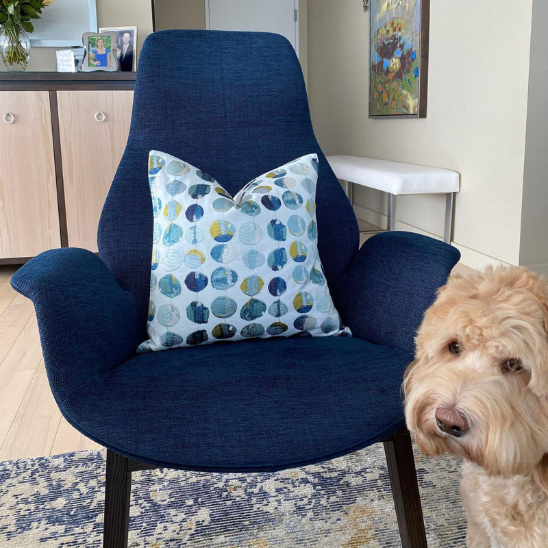Housse de coussin Confetti, 22 po x 22 po, Bleu confetti