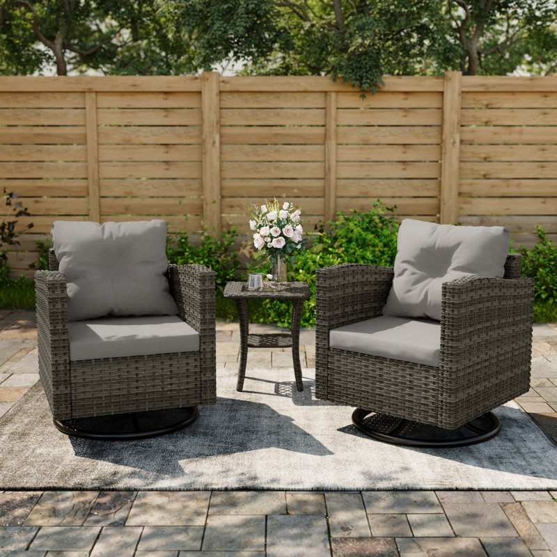 2 - Person Seating Group with Cushions, Grey