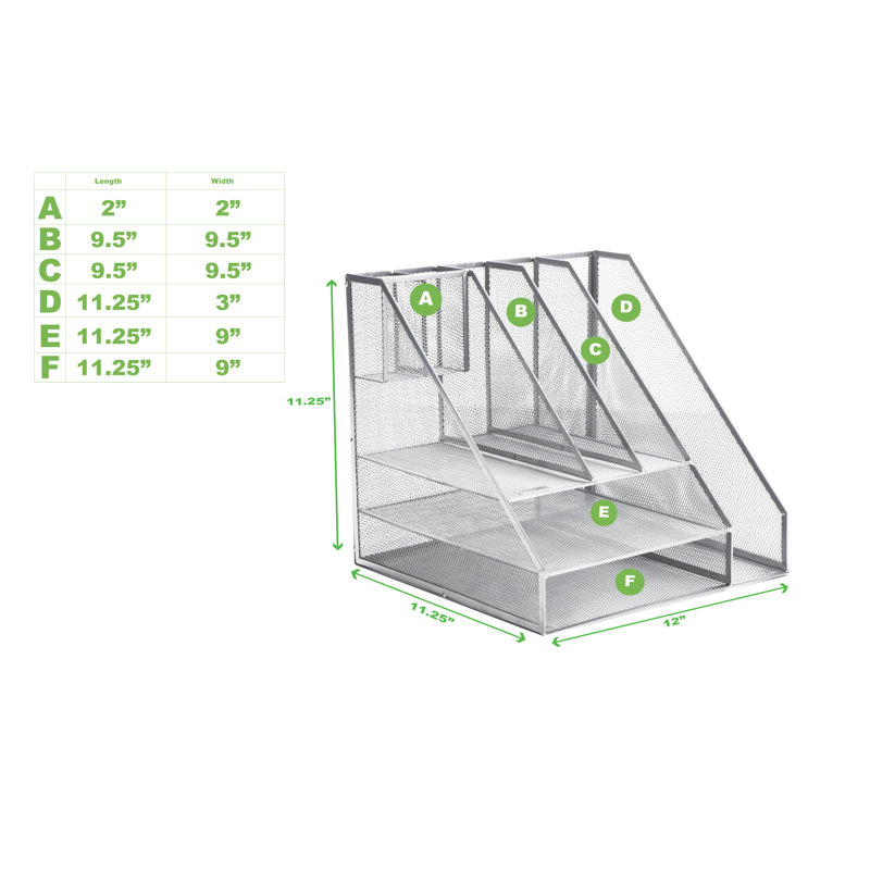 Organisateur de bureau en filet , Blanc