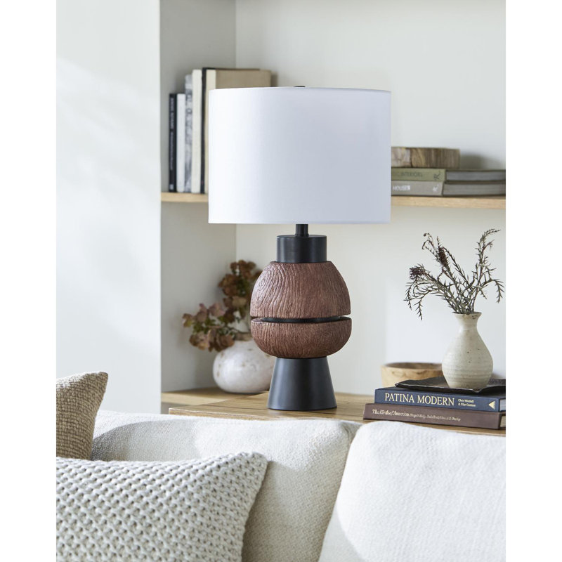 Kelemen Table Lamp, Orange/Black