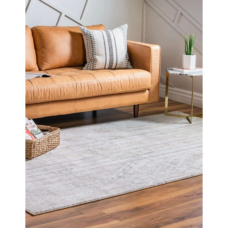 Tapis brun clair Jacklynn, Rectangle 6 pi 1 po x 9 pi