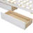 Wood Twin Size Platform Bed With Built-In LED Light, Multi-Functional Headboard, Guardrail And 2 Drawers (Bed)-1774273590